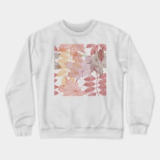 Purple Leaves Pattern Crewneck Sweatshirt